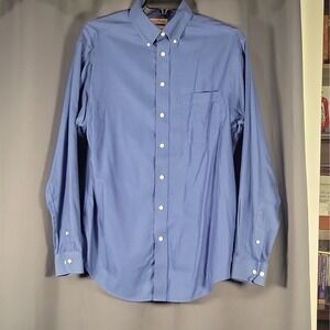 Roundtree & Yorke Gold Label Non-Iron Blue Solid Dress Shirt LT